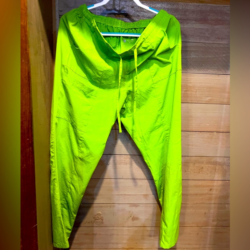 Lime green scrub pants